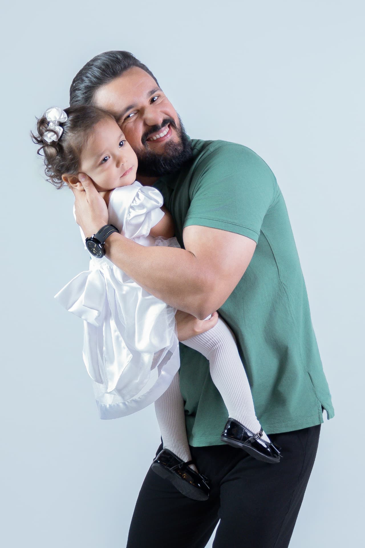 Jeferson Brito e sua filha caçula